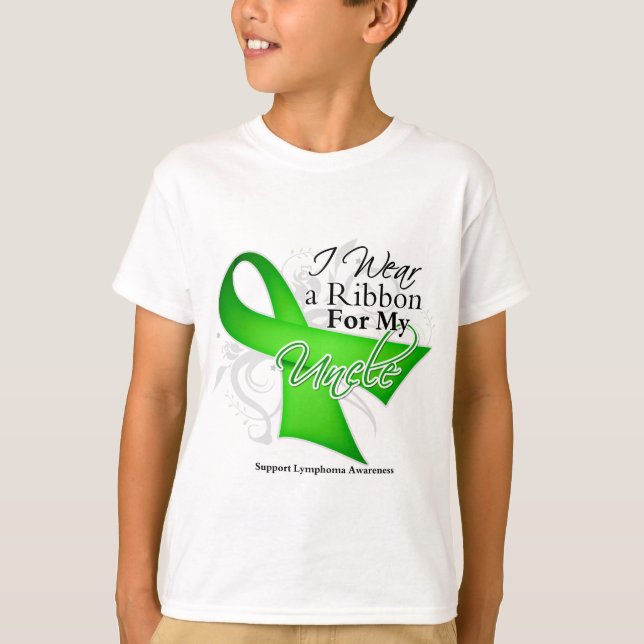 Onkel Lime Green Ribbon - Lymphom T-Shirt (Vorderseite)