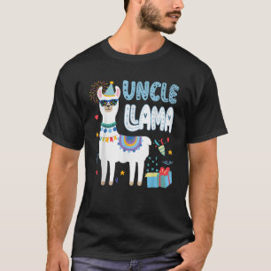Onkel Llama Onkel des Geburtstagskinder Llama B T-Shirt