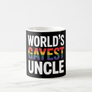 Onkel mit dem schwulsten LGBTQ-Stolz Regenbogen-Ve Kaffeetasse