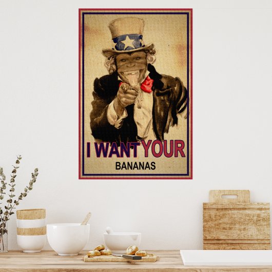 Onkel Monkey Poster (Küche)