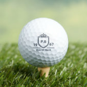 Onkel Monogramm Initialen Name Jahr Mann des Verdi Golfball (Insitu T-Shirt)