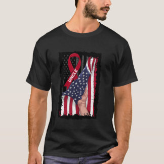Onkel Multiple Myeloma Awareness Ribbon Amerikanis T-Shirt