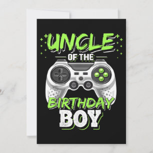 Onkel of the Birthday Boy Matching Video Game Einladung