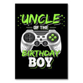Onkel of the Birthday Boy Matching Video Game Tischnummer (Vorderseite)