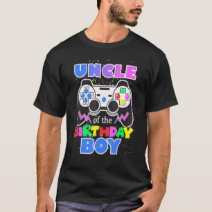 Onkel of the Birthday Boy Video Gamer Birthday Par T-Shirt