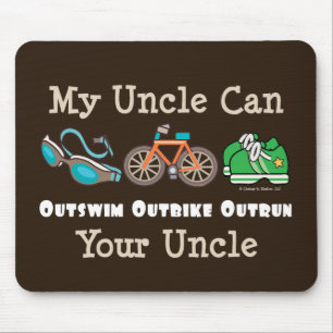Onkel Outswim Outbike Outrun Triathlon Mousepad