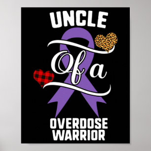 Onkel Overdose Awareness Leopard Buffalo Karierte Poster