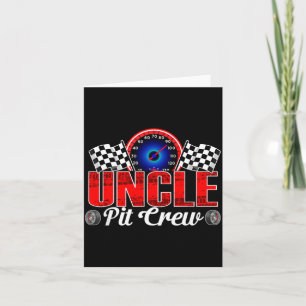 Onkel Pit Crew Racing Familienrennauto Geburtstags Karte