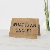 Onkel Pregnancy Announccard for Brother Dankeskarte (Vorderseite)