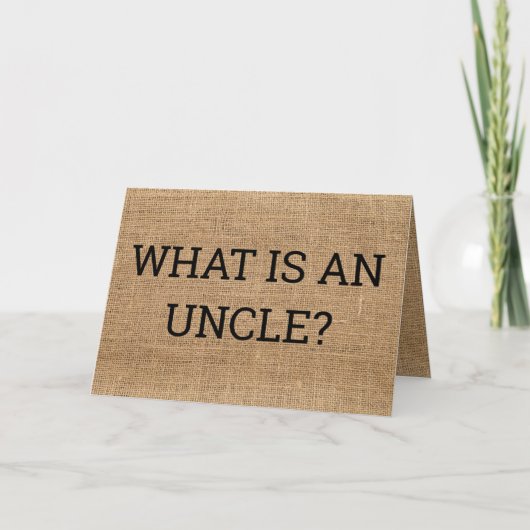 Onkel Pregnancy Announccard for Brother Dankeskarte (Vorderseite)