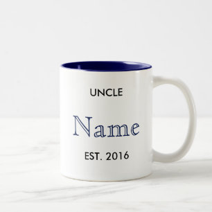 Onkel Pregnancy Announcement Mug! Zweifarbige Tasse
