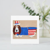 Onkel Sam Basset Hound Ankündigung (Stehend Vorderseite)