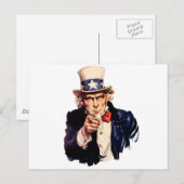 Onkel Sam braucht dich! Postkarte (Vorne/Hinten)