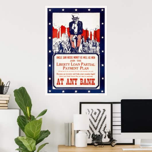 Onkel Sam braucht Geld... Poster (Heimbüro)