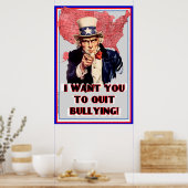 Onkel Sam Bullying Poster: "Ich woll dir, aufzuhör Poster (Küche)
