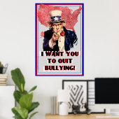 Onkel Sam Bullying Poster: "Ich woll dir, aufzuhör Poster (Heimbüro)
