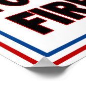 Onkel Sam: "Du bist gefeuert!" Trump. Weiß Poster (Ecke)