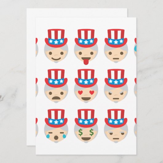 Onkel sam Emoji (Vorne/Hinten)