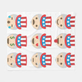 Onkel sam Emoji Decke (Vorderseite (Horizontal))