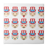 Onkel sam Emoji Fliese (Vorderseite)