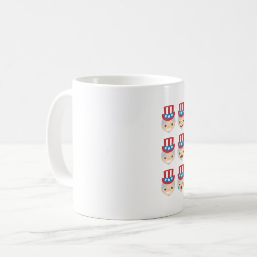 Onkel sam Emoji Kaffeetasse (Vorderseite Links)