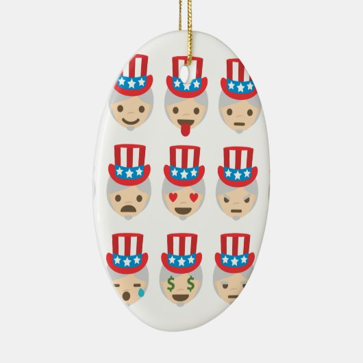 Onkel sam Emoji Keramik Ornament (Rechts)