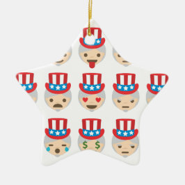 Onkel sam Emoji Keramikornament
