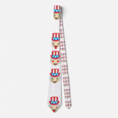 Onkel sam emoji menswees Herrenkastie Krawatte (Vorderseite)