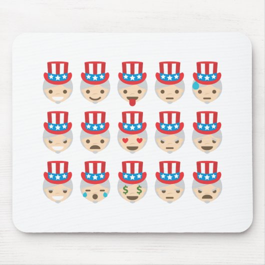 Onkel sam Emoji Mousepad (Vorne)