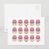 Onkel sam Emoji Postkarte (Vorne/Hinten)