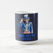 Onkel Sam Frohes 4. Juli Patriotisch Kaffeetasse (Mittel)