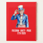 Onkel Sam Frohes 4. Juli Patriotisch Planer (Rückseite)