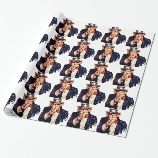 Onkel Sam Geschenkpapier (Ungerollt)