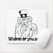 Onkel Sam hört zu Mousepad (Mit Mouse)