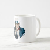 Onkel Sam Ich Will Dich Anpassen Mit Deinem Text Kaffeetasse (VorderseiteRechts)