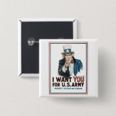 Onkel Sam "Ich will DICH!" Button (Vorne & Hinten)