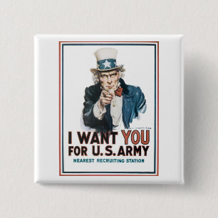 Onkel Sam "Ich will DICH!" Button