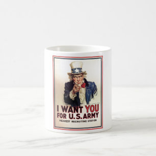 Onkel Sam Ich will Dich für die US-Armee Kaffeetasse