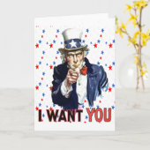 Onkel Sam Ich Will Dich Mit Sternen Und Streifen H Karte (Gelbe Blume)