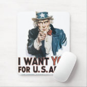 Onkel Sam: "Ich Woll DICH!" Mousepad (Mit Mouse)