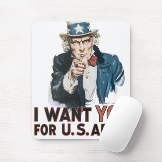 Onkel Sam: "Ich Woll DICH!" Mousepad (Mit Mouse)