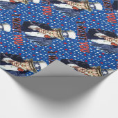 Onkel Sam, ich Wollte dich mit US Flagge Geschenkpapier (Ecke)