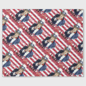 Onkel Sam, ich Wollte dich mit US Flagge Geschenkpapier (Flach)