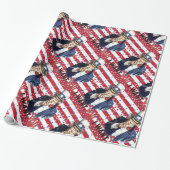 Onkel Sam, ich Wollte dich mit US Flagge Geschenkpapier (Ungerollt)