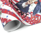 Onkel Sam, ich Wollte dich mit US Flagge Geschenkpapier (Rolleneckpunkt)