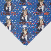 Onkel Sam, ich Wollte dich mit US Flagge Seidenpapier (Ausschnitt)