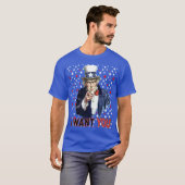 Onkel Sam, ich Wollte dich mit US Flagge T-Shirt (Vorne ganz)