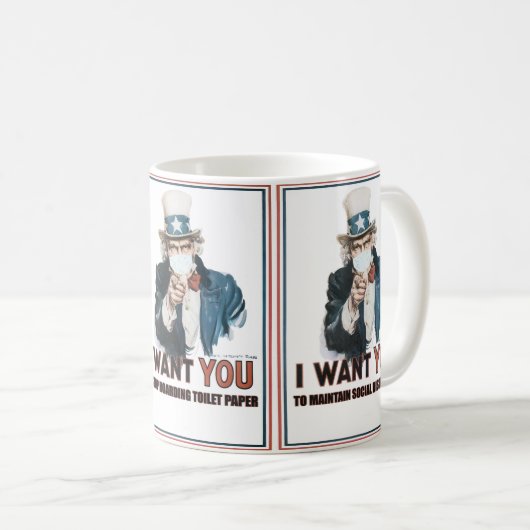 Onkel Sam "Ich Wollte dich", um diese Pandemie zu  Kaffeetasse (VorderseiteRechts)