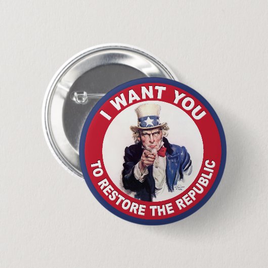 Onkel Sam: Ich WOLLTE DIR... Button (Vorne & Hinten)