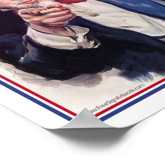 Onkel Sam: Ich WOLLTE DIR... Poster (Ecke)